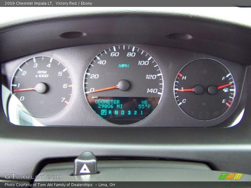 Victory Red / Ebony 2009 Chevrolet Impala LT
