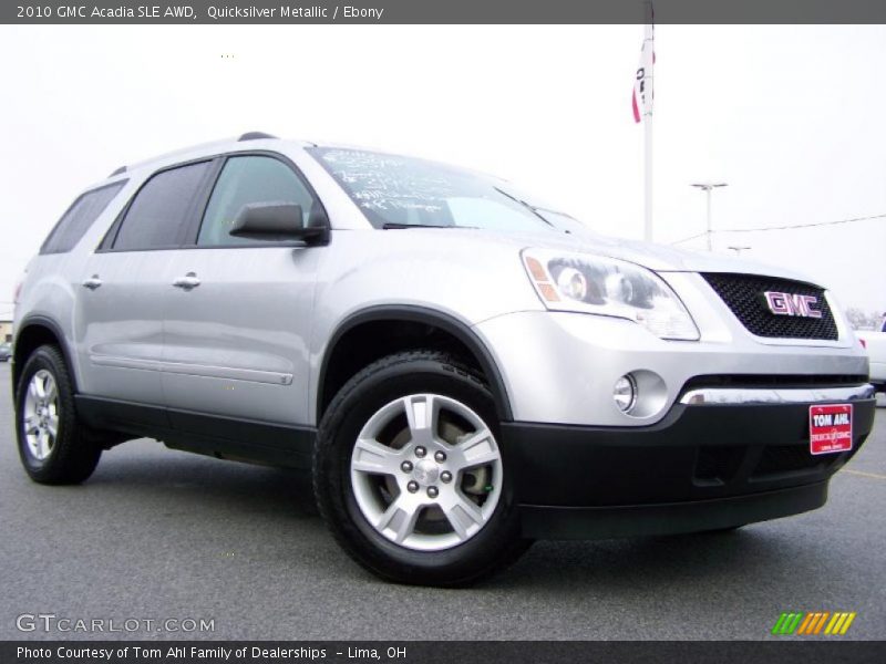 Quicksilver Metallic / Ebony 2010 GMC Acadia SLE AWD