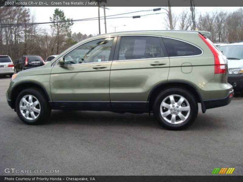 Green Tea Metallic / Ivory 2007 Honda CR-V EX-L