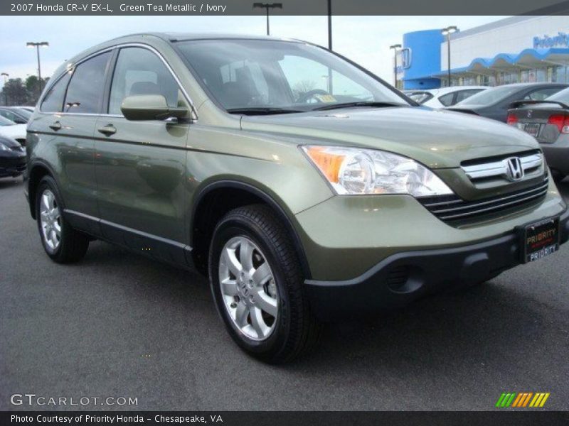 Green Tea Metallic / Ivory 2007 Honda CR-V EX-L