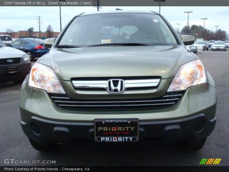 Green Tea Metallic / Ivory 2007 Honda CR-V EX-L