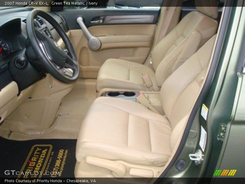 Green Tea Metallic / Ivory 2007 Honda CR-V EX-L