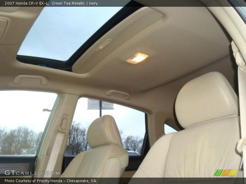 Green Tea Metallic / Ivory 2007 Honda CR-V EX-L