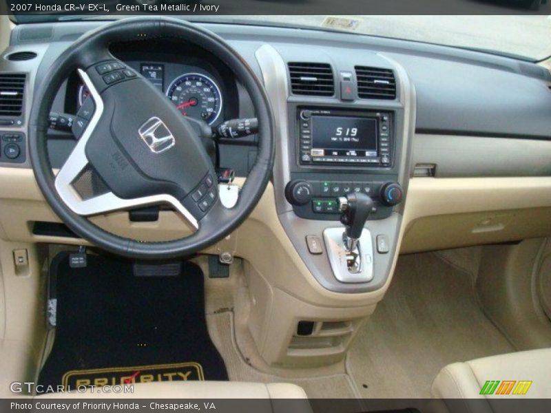 Green Tea Metallic / Ivory 2007 Honda CR-V EX-L