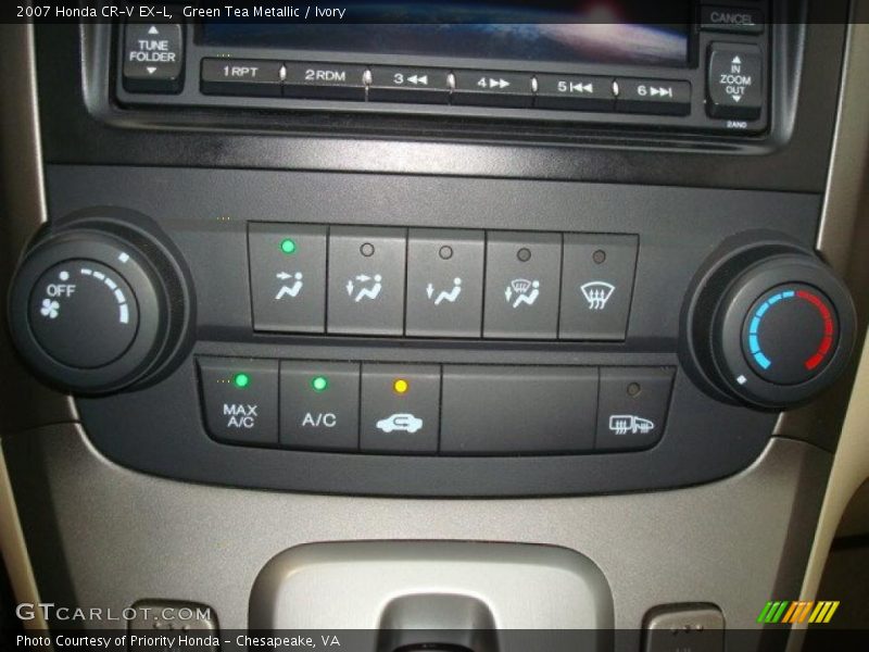 Green Tea Metallic / Ivory 2007 Honda CR-V EX-L