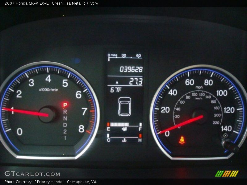 Green Tea Metallic / Ivory 2007 Honda CR-V EX-L