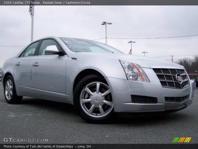 Radiant Silver / Cashmere/Cocoa 2009 Cadillac CTS Sedan