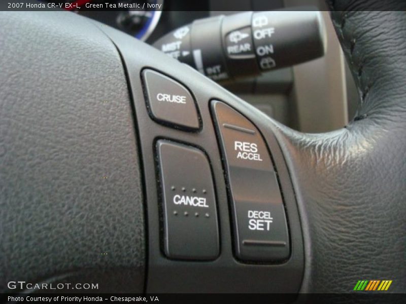 Green Tea Metallic / Ivory 2007 Honda CR-V EX-L