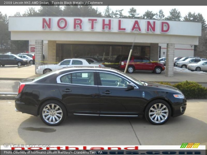 Tuxedo Black Metallic / Cashmere 2009 Lincoln MKS AWD Sedan
