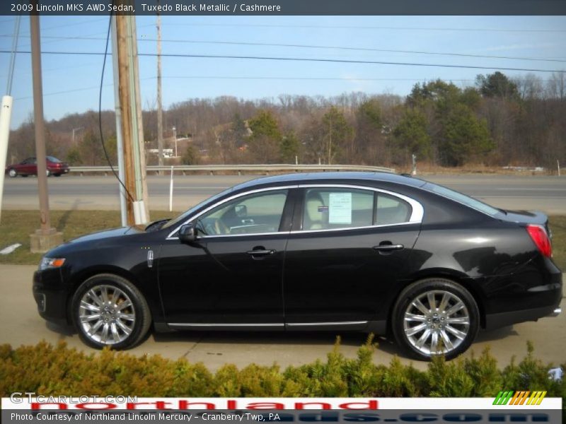 Tuxedo Black Metallic / Cashmere 2009 Lincoln MKS AWD Sedan