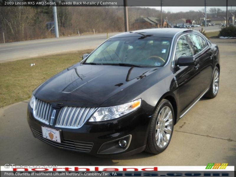 Tuxedo Black Metallic / Cashmere 2009 Lincoln MKS AWD Sedan