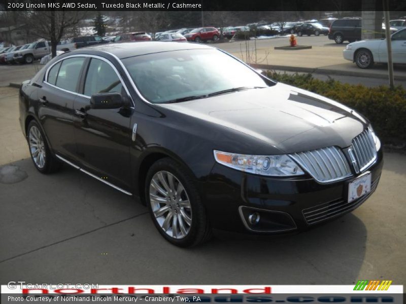 Tuxedo Black Metallic / Cashmere 2009 Lincoln MKS AWD Sedan