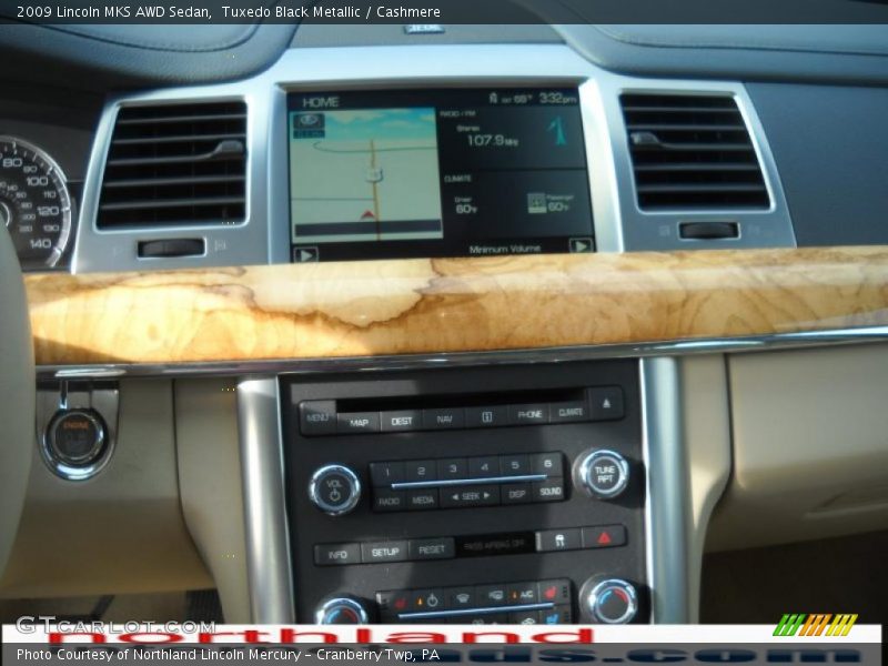 Tuxedo Black Metallic / Cashmere 2009 Lincoln MKS AWD Sedan