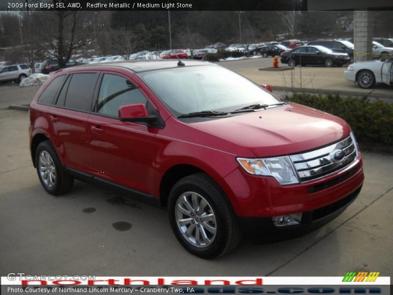 Redfire Metallic / Medium Light Stone 2009 Ford Edge SEL AWD