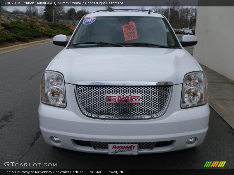 Summit White / Cocoa/Light Cashmere 2007 GMC Yukon Denali AWD