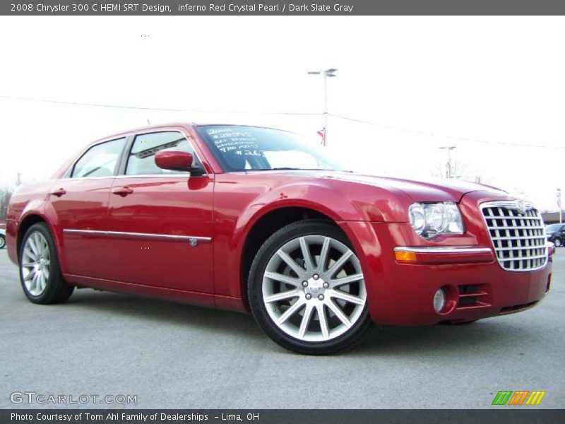 Inferno Red Crystal Pearl / Dark Slate Gray 2008 Chrysler 300 C HEMI SRT Design