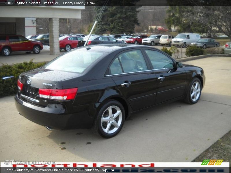 Ebony Black / Gray 2007 Hyundai Sonata Limited V6