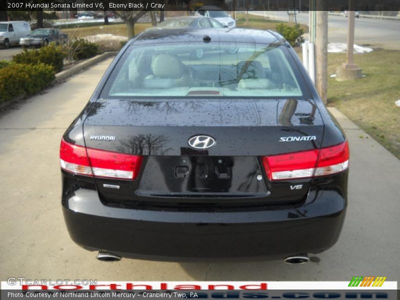 Ebony Black / Gray 2007 Hyundai Sonata Limited V6