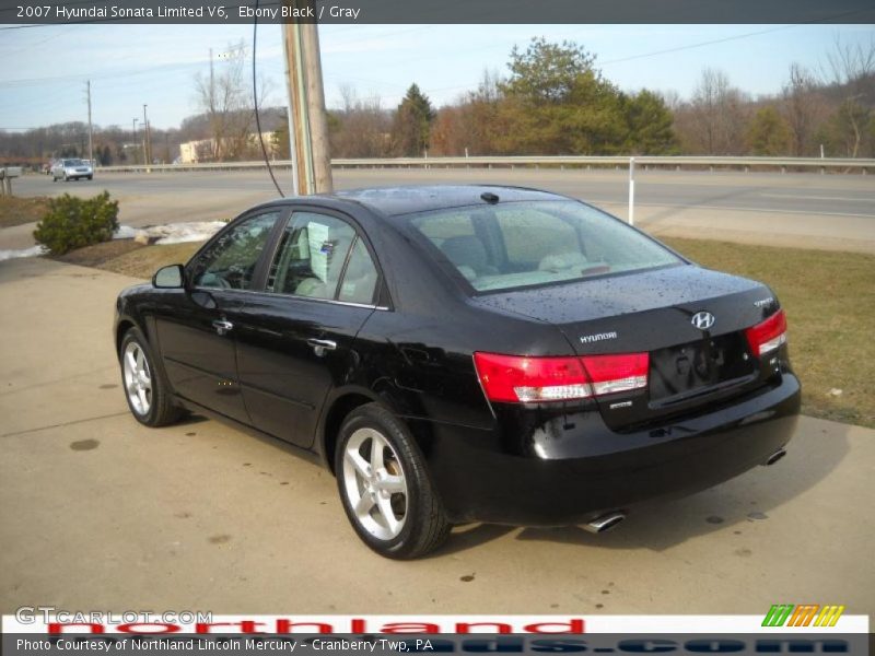 Ebony Black / Gray 2007 Hyundai Sonata Limited V6