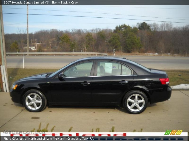 Ebony Black / Gray 2007 Hyundai Sonata Limited V6