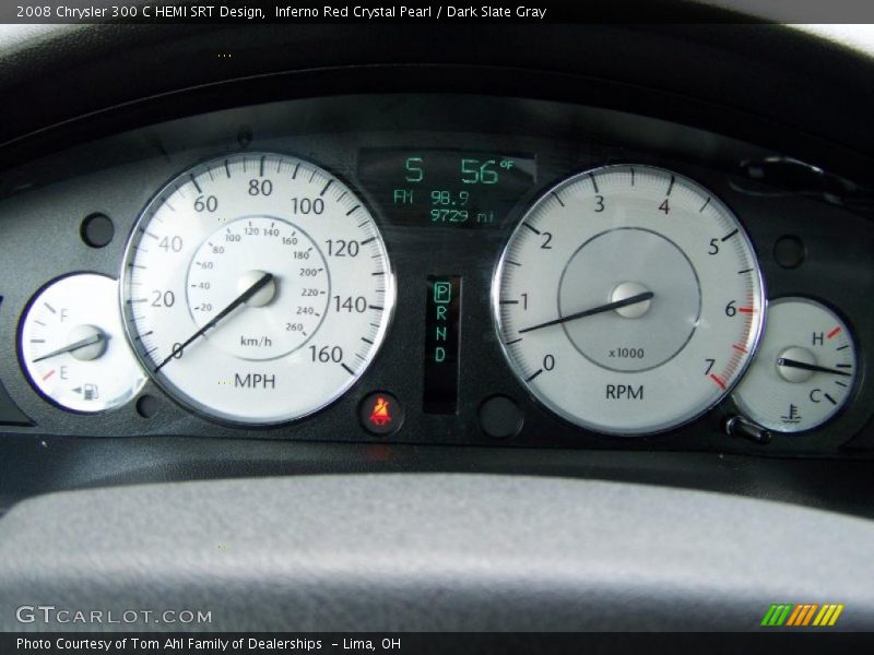 Inferno Red Crystal Pearl / Dark Slate Gray 2008 Chrysler 300 C HEMI SRT Design
