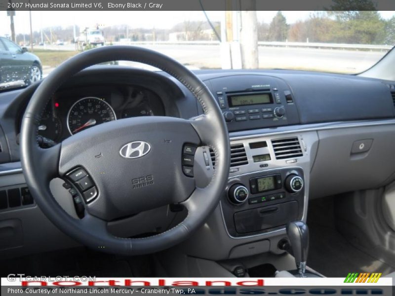 Ebony Black / Gray 2007 Hyundai Sonata Limited V6