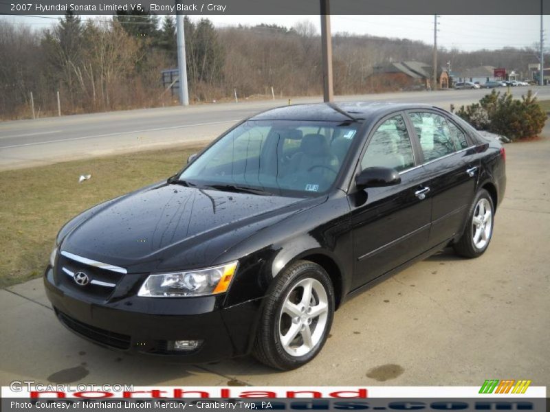 Ebony Black / Gray 2007 Hyundai Sonata Limited V6