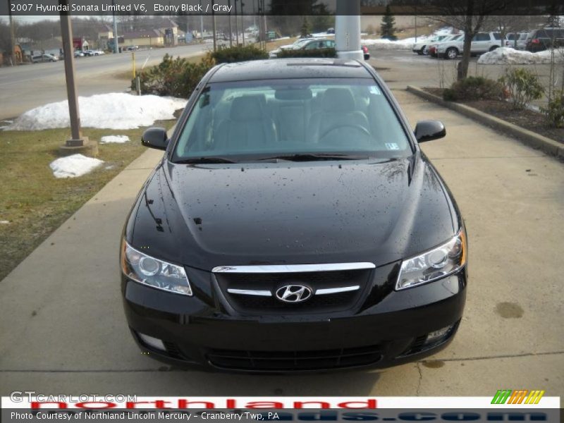 Ebony Black / Gray 2007 Hyundai Sonata Limited V6