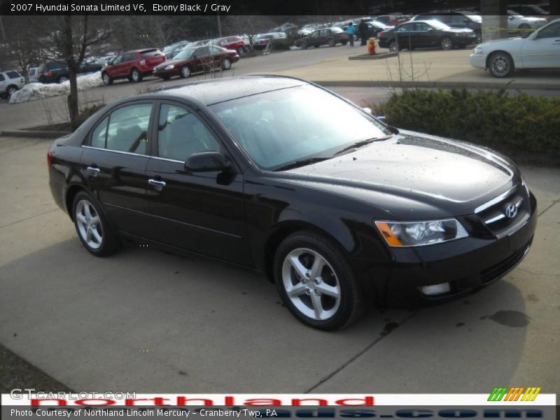 Ebony Black / Gray 2007 Hyundai Sonata Limited V6