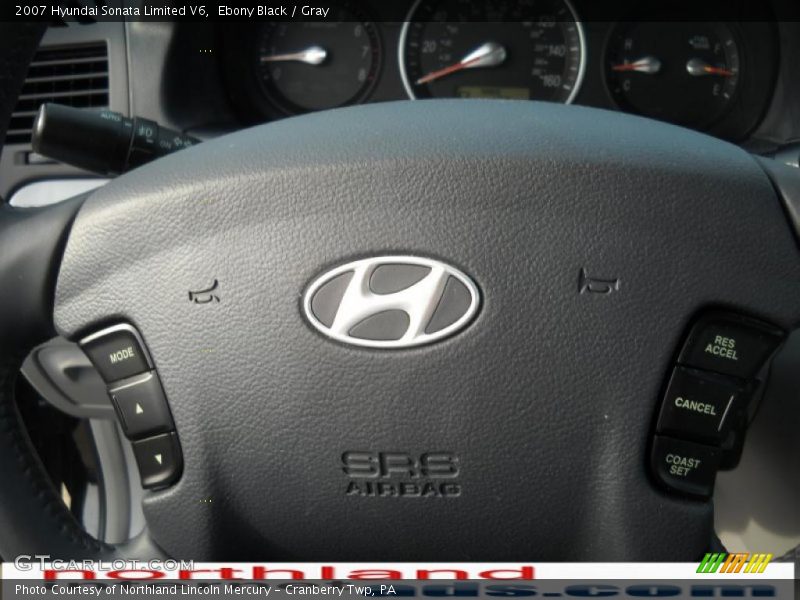 Ebony Black / Gray 2007 Hyundai Sonata Limited V6