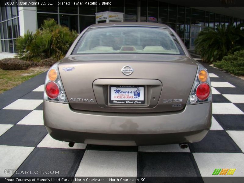 Polished Pewter Metallic / Blond 2003 Nissan Altima 3.5 SE