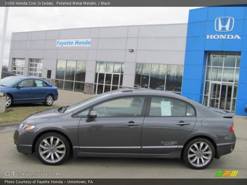 Polished Metal Metallic / Black 2009 Honda Civic Si Sedan