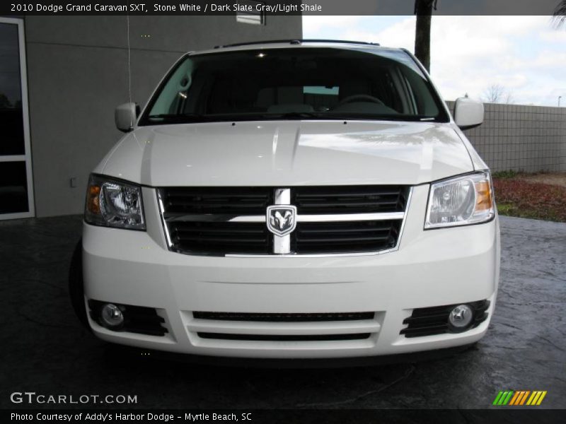 Stone White / Dark Slate Gray/Light Shale 2010 Dodge Grand Caravan SXT