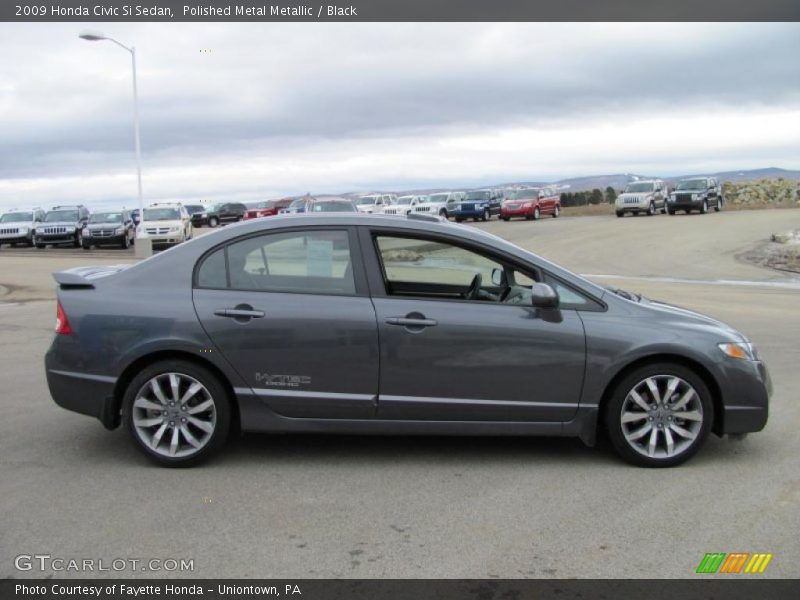 Polished Metal Metallic / Black 2009 Honda Civic Si Sedan