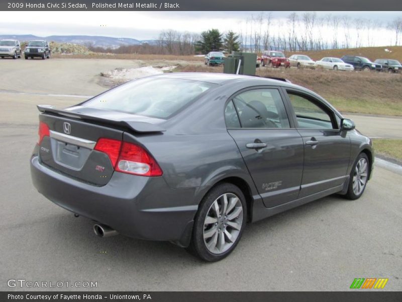 Polished Metal Metallic / Black 2009 Honda Civic Si Sedan