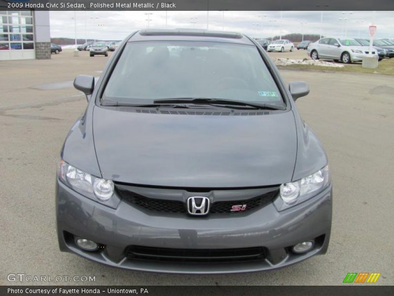 Polished Metal Metallic / Black 2009 Honda Civic Si Sedan