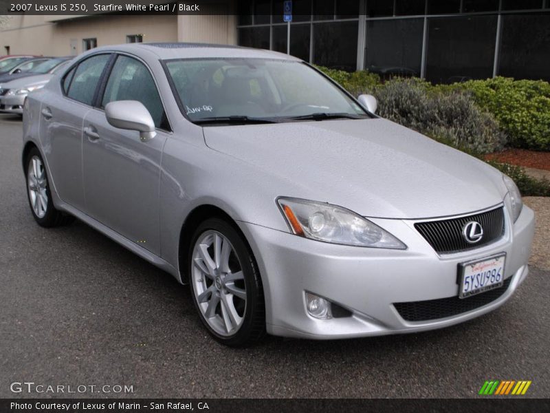 Starfire White Pearl / Black 2007 Lexus IS 250