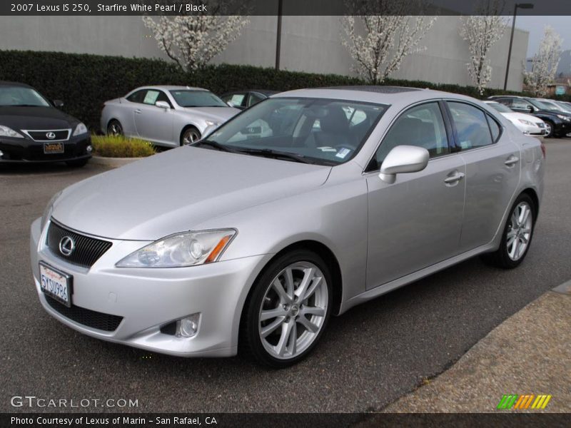 Starfire White Pearl / Black 2007 Lexus IS 250