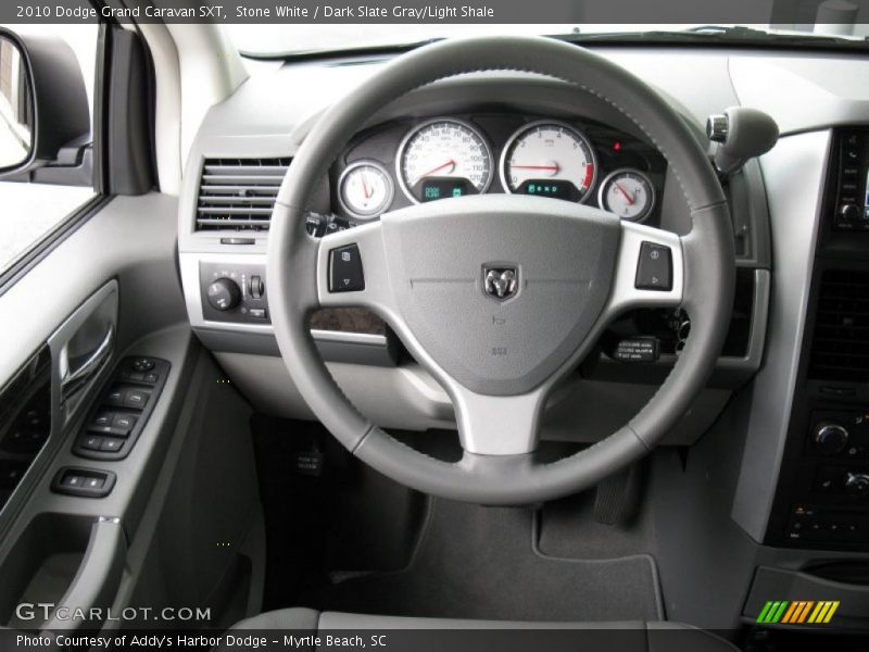 Stone White / Dark Slate Gray/Light Shale 2010 Dodge Grand Caravan SXT