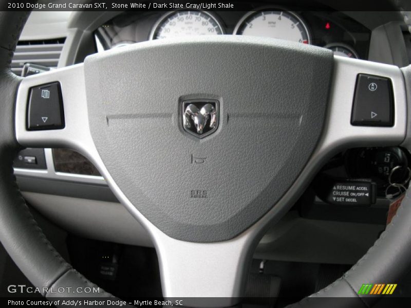 Stone White / Dark Slate Gray/Light Shale 2010 Dodge Grand Caravan SXT
