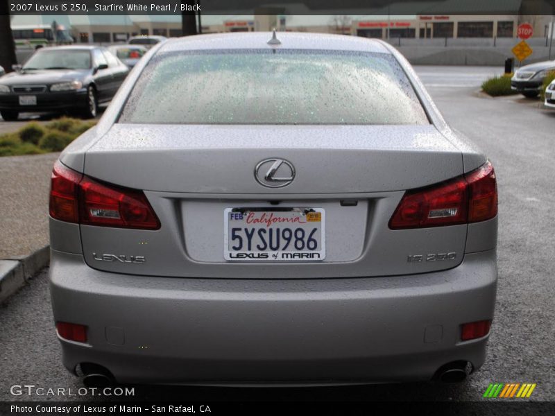 Starfire White Pearl / Black 2007 Lexus IS 250