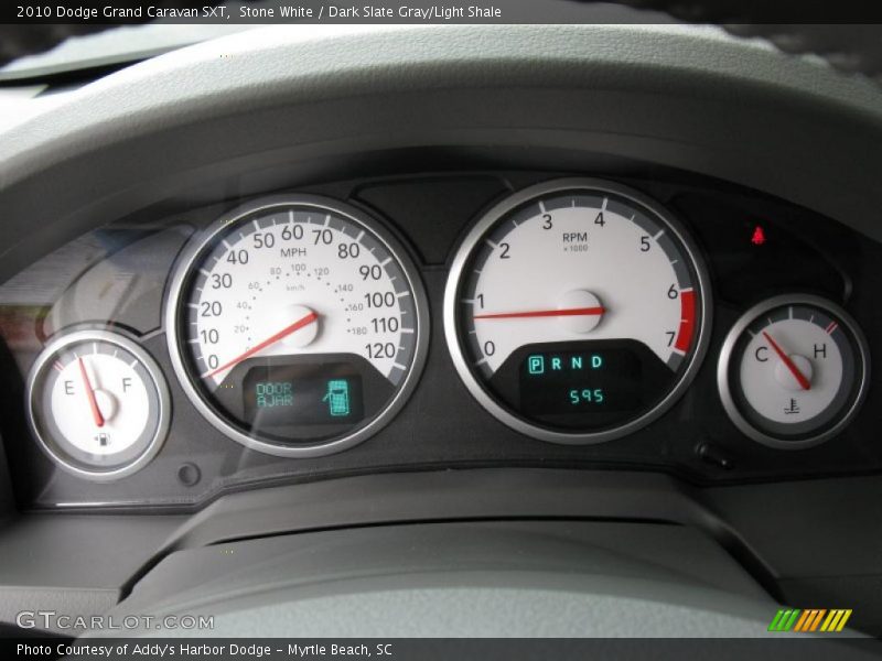 Stone White / Dark Slate Gray/Light Shale 2010 Dodge Grand Caravan SXT