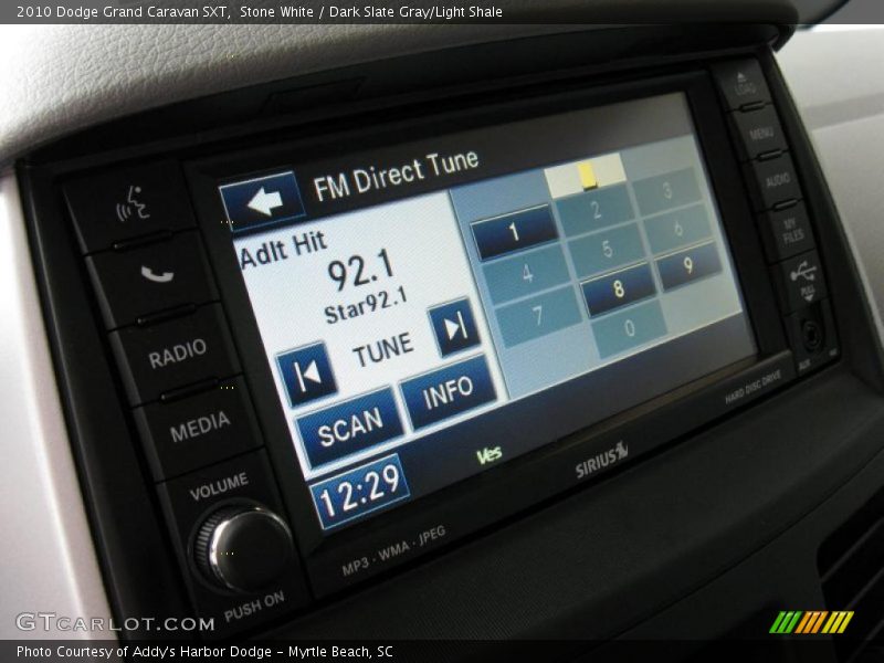Stone White / Dark Slate Gray/Light Shale 2010 Dodge Grand Caravan SXT