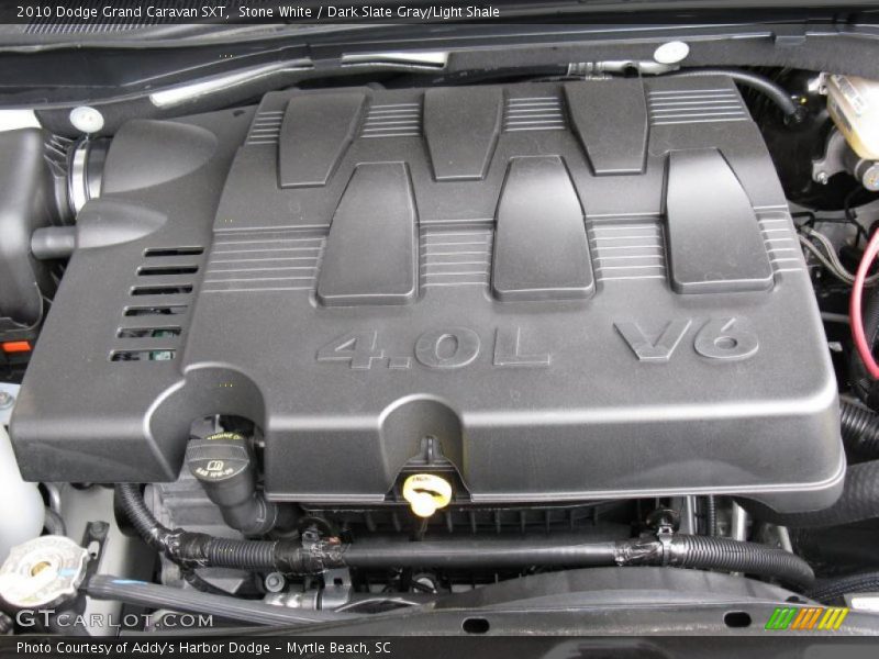 Stone White / Dark Slate Gray/Light Shale 2010 Dodge Grand Caravan SXT