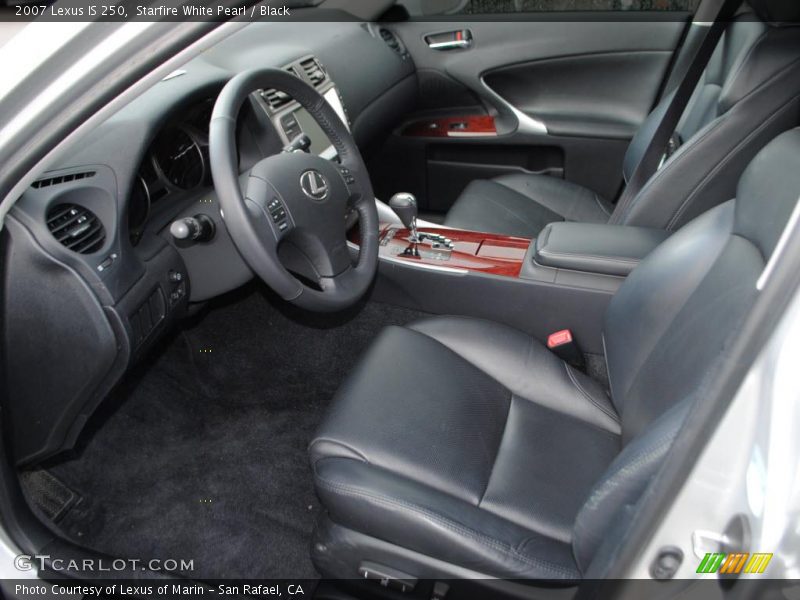 Starfire White Pearl / Black 2007 Lexus IS 250