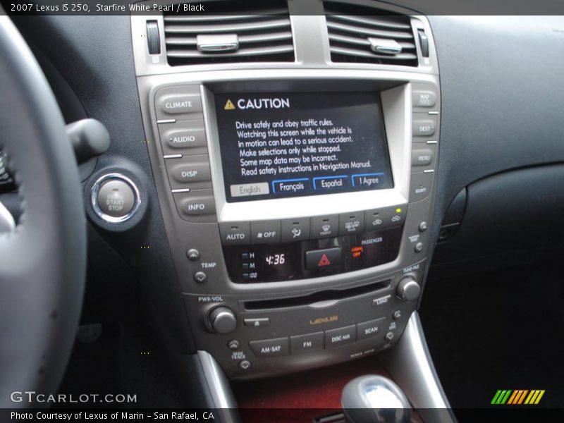 Starfire White Pearl / Black 2007 Lexus IS 250