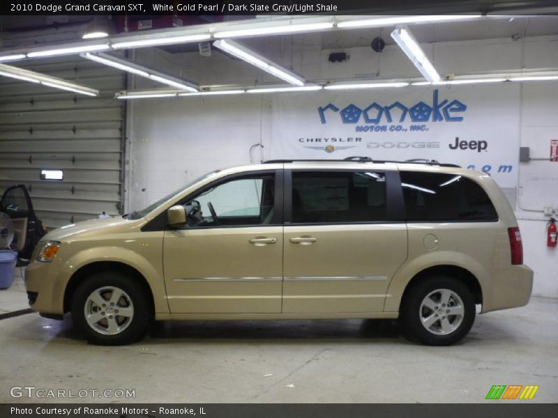 White Gold Pearl / Dark Slate Gray/Light Shale 2010 Dodge Grand Caravan SXT