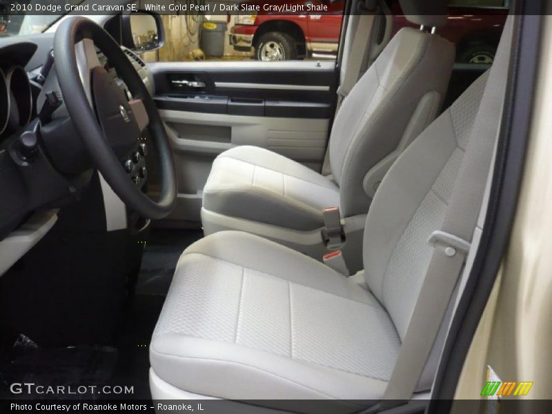 White Gold Pearl / Dark Slate Gray/Light Shale 2010 Dodge Grand Caravan SE