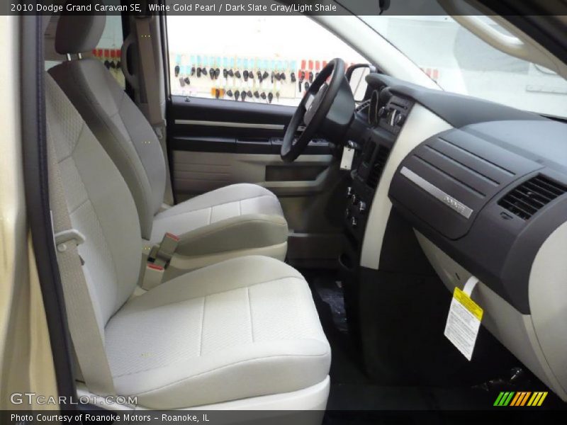 White Gold Pearl / Dark Slate Gray/Light Shale 2010 Dodge Grand Caravan SE