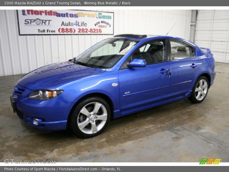 Winning Blue Metallic / Black 2006 Mazda MAZDA3 s Grand Touring Sedan